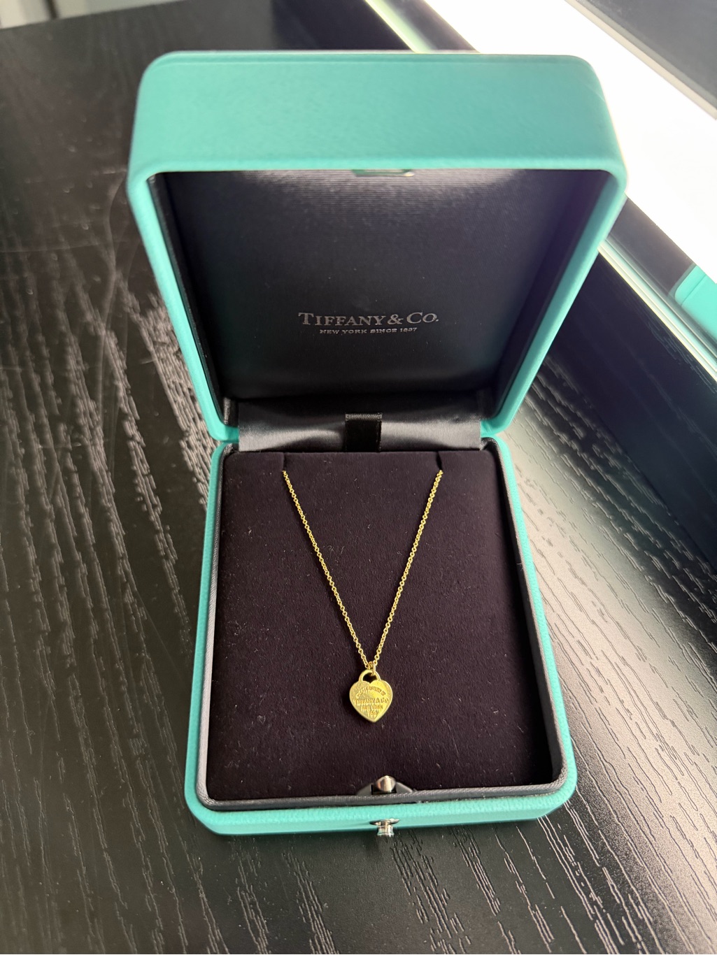 Tiffany & Co. 18k Gold Heart Pendant Mini Necklace